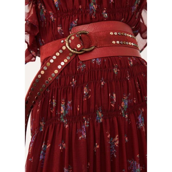 Free People Accessories - 🎉LAST CHANCE🎉 NWT Free People We The Free Mason Studded Belt / Crimson